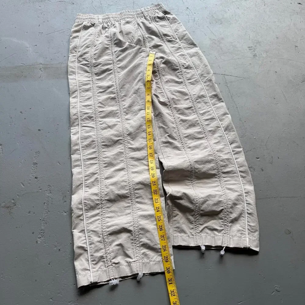 Pacsun Beige Baggy Nylon Track Pants Small